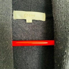 grove ネイビーロングカーディガン L 羽織り きれいめの画像