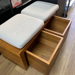 収納付き　ベンチ　2人掛けの画像