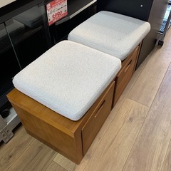 収納付き　ベンチ　2人掛けの画像