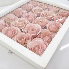 ■ローズシャドウボックス　置物　飾り物　ピンクローズ　薔薇　造花の画像