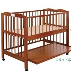 ベビーベッド キンタロー レギュラー　アン　キャスター付 日本製の画像