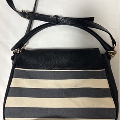 kate spade ストライプ ショルダーバッグの画像