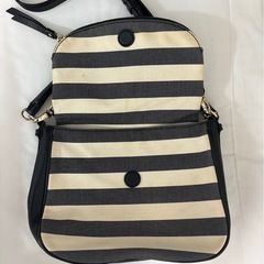 kate spade ストライプ ショルダーバッグの画像
