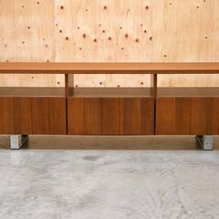 【ヤ取】≪zyt2633ジ≫ unico/ウニコ TV台/ローボード STRADA/ストラーダ 幅159cm おしゃれ/ミッドセンチュリー/幅160/中古家具/リユースストレージ仙台 071207-06の画像