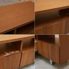 【ヤ取】≪zyt2633ジ≫ unico/ウニコ TV台/ローボード STRADA/ストラーダ 幅159cm おしゃれ/ミッドセンチュリー/幅160/中古家具/リユースストレージ仙台 071207-06の画像