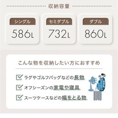 跳ね上げ式 セミダブル ベッドのみの画像