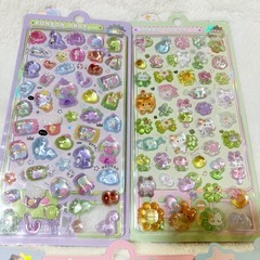 ②硬い 立体 動物 ボンボンドロップシールの画像