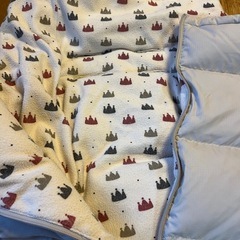 ダウン製であったかベビーカー　フットマフ防風防雨寝袋の画像