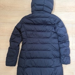 ユニクロ UNIQLO ダウンコート ダブルジップ S  ネイビー レディースの画像