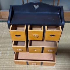 インテリア　小物入れ　ハート　木製の画像