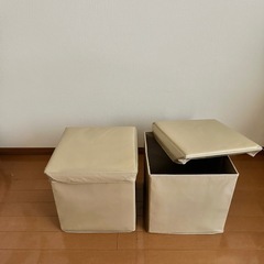 ダイソー　スタッキングボックス　ハンガー　プラスチックボックス　収納　収納袋　衣類収納　スツール　折り畳みイス　の画像