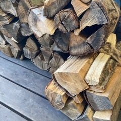 薪ストーブ、キャンプ用の薪　の画像