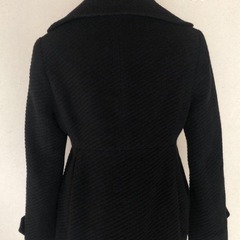 M ブラック ピーコート 羊毛60% アンゴラ40%の画像