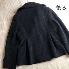 M ブラック ピーコート 羊毛60% アンゴラ40%の画像