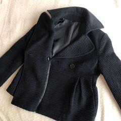 M ブラック ピーコート 羊毛60% アンゴラ40%の画像