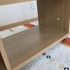 ナチュラルウッド調　テレビ台 キャスター付きの画像