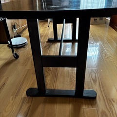 大型ダイニングテーブル150x90x70 ニトリ　天然木の画像