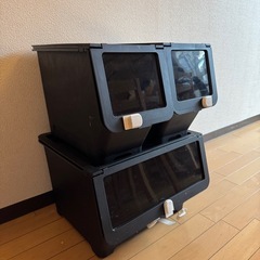 IKEA ゴミ箱セット 黒色 ごみ の画像