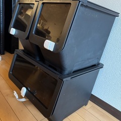 IKEA ゴミ箱セット 黒色 ごみ の画像