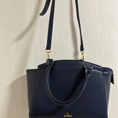 &Chouette ネイビー ハンド ショルダー バッグの画像
