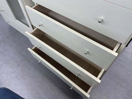 チェスト ６段 幅59×奥行41×高さ90ｃｍ ホワイト 白 衣類収納 箪笥 タンス 札幌市手稲区