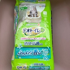 猫用トイレ　デオトイレ　消臭抗菌シート未使用付きの画像