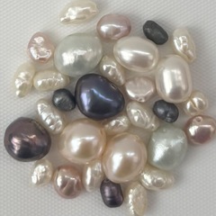 淡水パール30粒　アソート　淡水パール色々まとめ売り　30粒　手芸　ハンドメイド　作品作り 手芸　ハンドメイド素材の画像