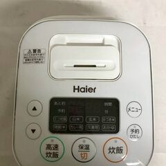 【北見市発】ハイアール Haier マイコンジャー炊飯器 JJ-M31D 2019年製 白 3合炊き 一人暮らし 新生活 引っ越し (E3855wYM)の画像