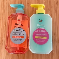 Diane(ダイアン) シャンプー&トリートメント 【ハイダメージうるおい補修】 本体400ml×2 [ティー&ムスクの香り] の画像