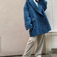 cafune big herringbone double coatの画像
