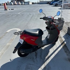 スズキ レッツ4バスケット 赤の画像