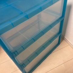 透明  3段 　衣装ケースの画像
