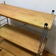 フランフラン ナチュラル木製棚&スチールシェルフの画像