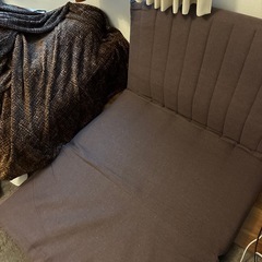 省スペース ソファーベッド／ブラウン｜幅100cm・来客用◎ 引き取り限定の画像