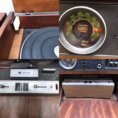 Victor ステレオオーディオラ SSL-66MS レコード対応 木製キャビネット 昭和レトロ　【糸島市内 送料無料】251214-7の画像