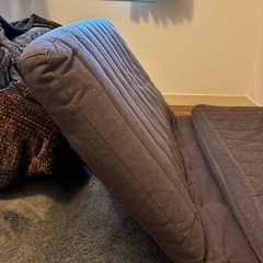 省スペース ソファーベッド／ブラウン｜幅100cm・来客用◎ 引き取り限定の画像