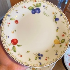 GREENWICH POLO CLUB フルーツ柄 皿セット（大皿1枚＋小皿5枚）日本製／未使用の画像