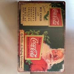 Coca Cola クリスマス 🎄ブリキかんばん看板の画像