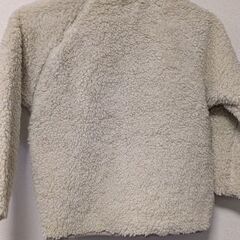 【新古品・120】UNIQLO防風フリースジャケット　アイボリーの画像
