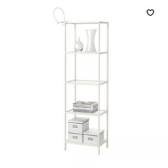 IKEA ラック　白　ガラス　現行品の画像