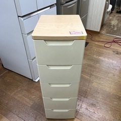 激安販売!! 5段チェスト スリムタイプ 衣類収納 天板木製 衣類収納の画像