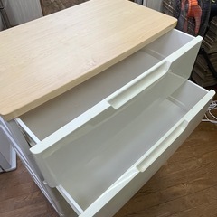 激安収納!! 5段チェスト 天板木製 衣類収納  色褪せありの為大特価!!の画像