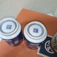 未使用　清水焼 京焼　花月雲　夫婦湯呑み　２個の画像