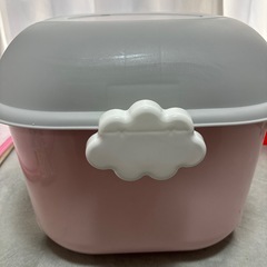 ミニーちゃん おもちゃ箱 持ち手 タイヤ フタ付きの画像