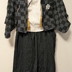 【綿100・サイズ100】袴 袴風 男の子 子供 キッズ フォーマル 3点 セット 和服 長袖 男の子 端午の節句 こどもの日 七五三 結婚式 誕生日 お食い初め お正月 記念日の画像