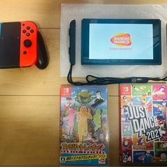 ほぼ新品 Nintendo Switch 任天堂 ネオンブルー スイッチ ネオンレッドの画像
