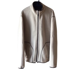 ユニクロ フリースジャケット リバーシブル Lサイズ ブラウン／ベージュの画像