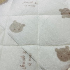 新品　お昼寝ごろ寝マット　お昼寝マット　ベビー布団　フランネル　くまの画像