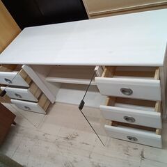 リユースのサカイ栃木店★ジモティ割あり★  TV台 ホワイト W120×D45×H49 クリーニング済み TC11968の画像