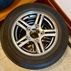 ジムニーjb64で使用 jb23純正ホイールとタイヤ4本セットの画像